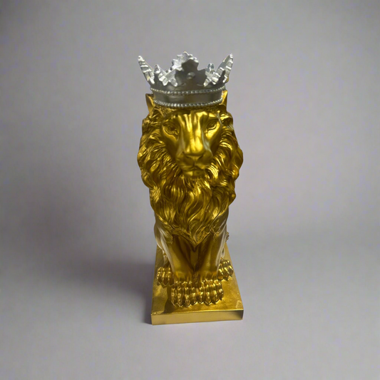 Gold lion with silver crown