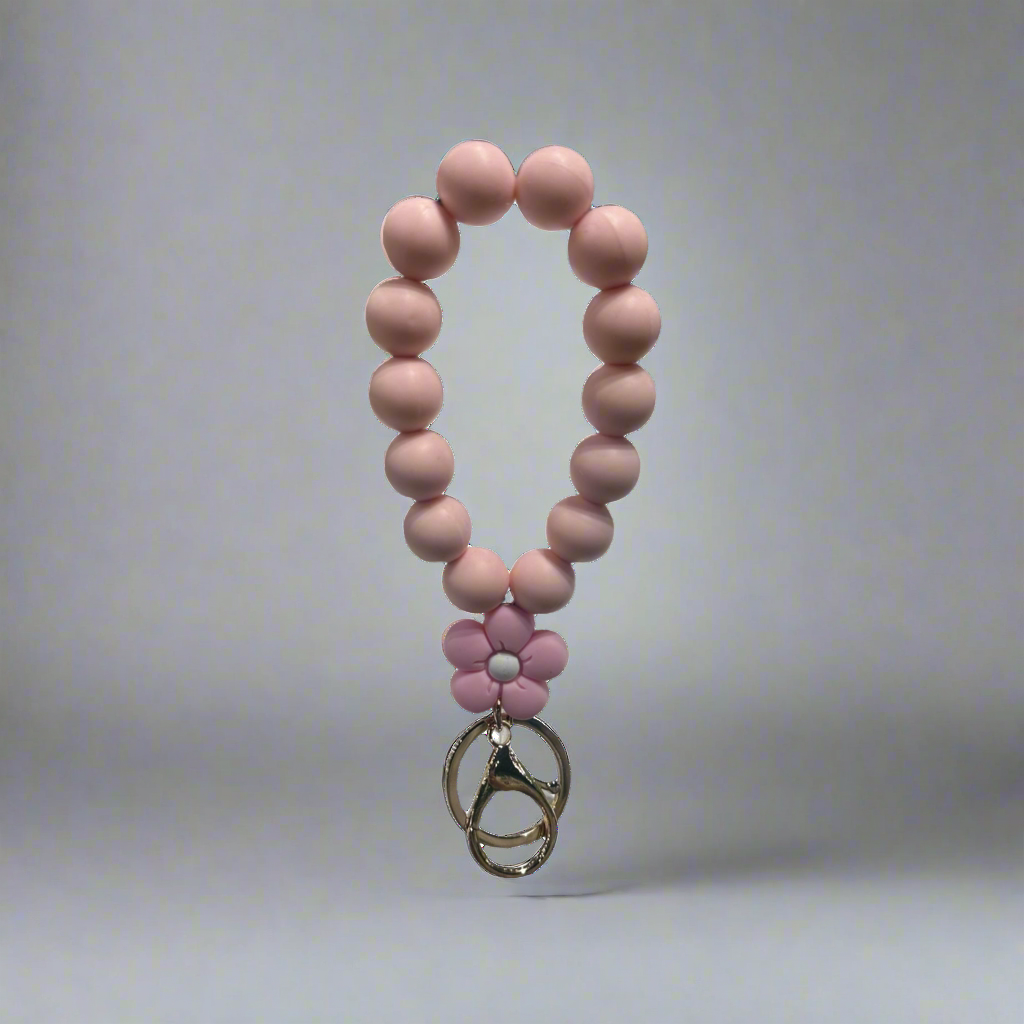 Flower Beaded Keychain