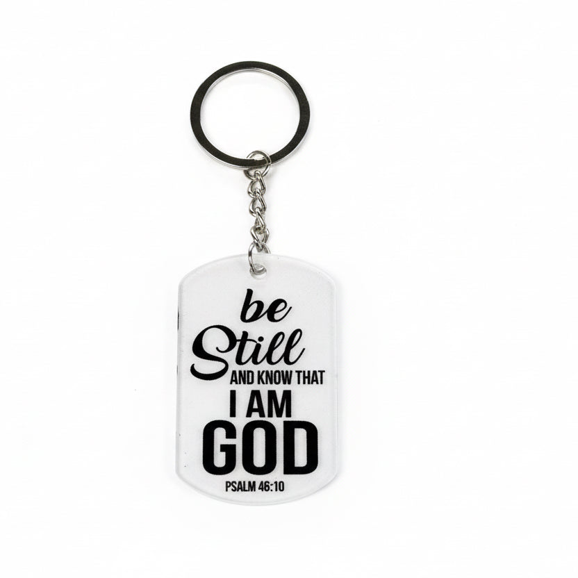 Keychain: Faith Tag With Scripture
