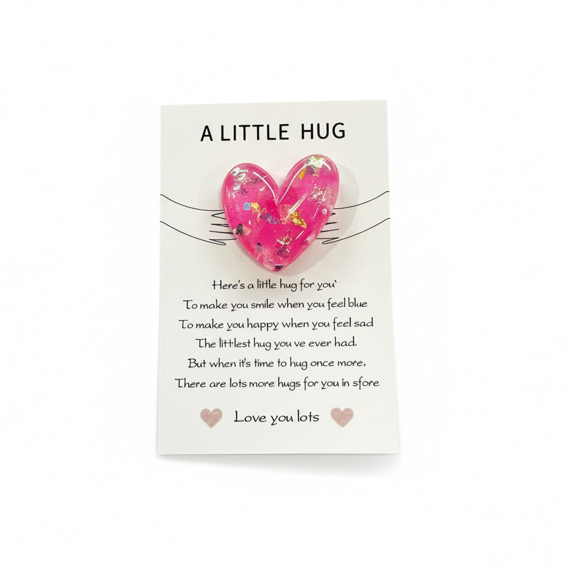 Heart Pocket Hug Cards With Encouragement Messages