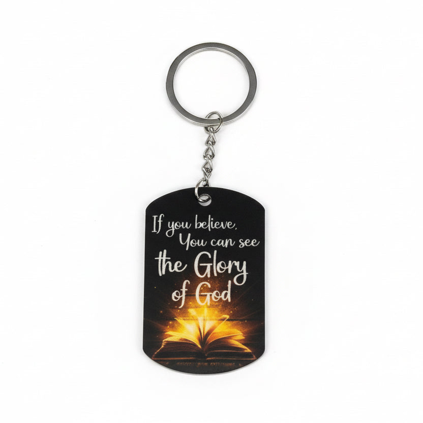 Keychain: Faith Tag With Scripture