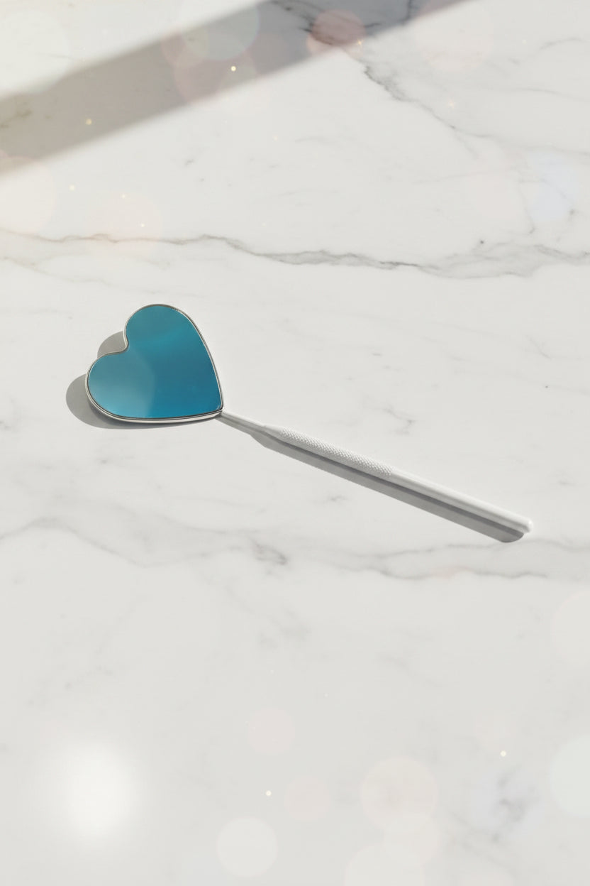 Heart Metallic eyelash mirror
