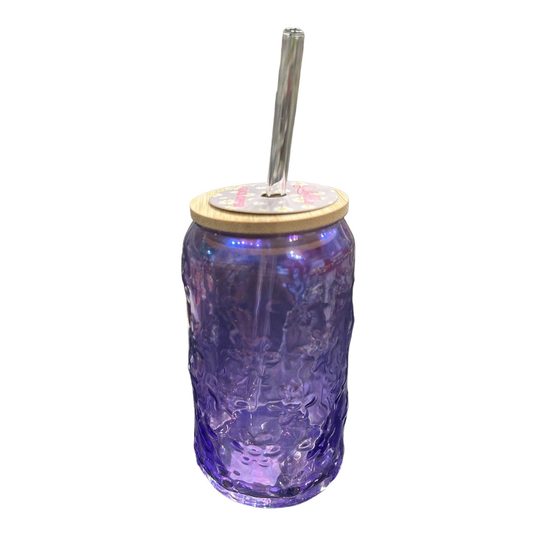 Lavender glass tumbler
