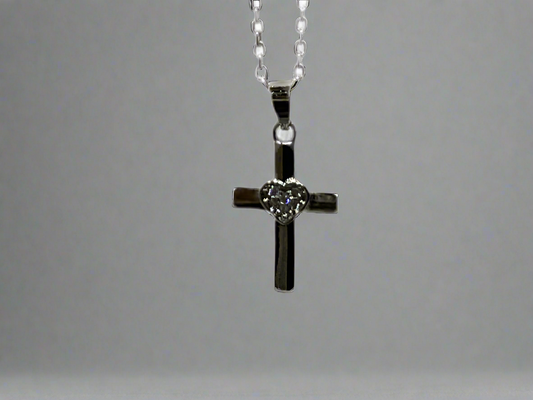 Heart Cross Necklace