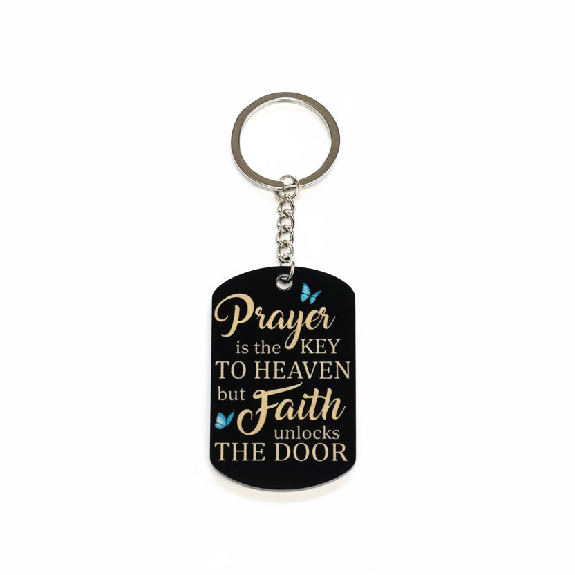 Keychain: Faith Tag With Scripture