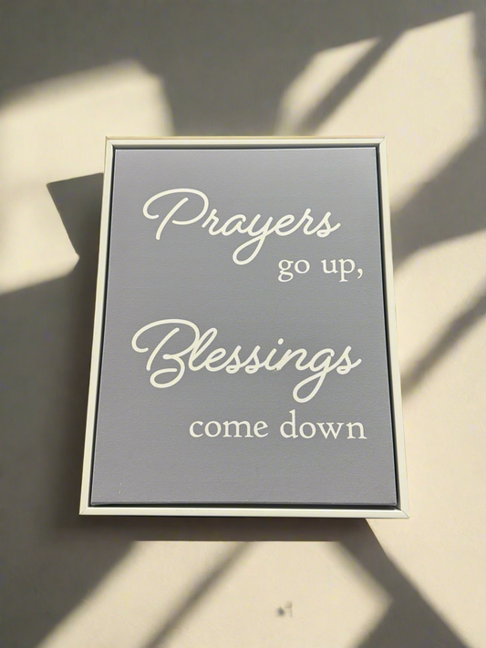 Prayers go up wall decor