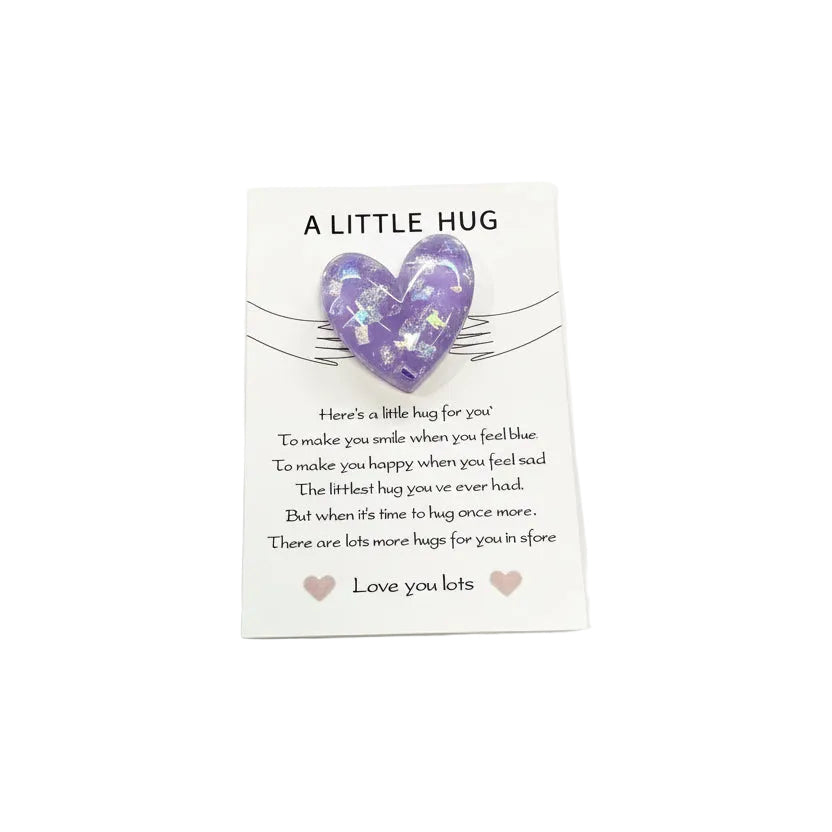 Heart Pocket Hug Cards With Encouragement Messages