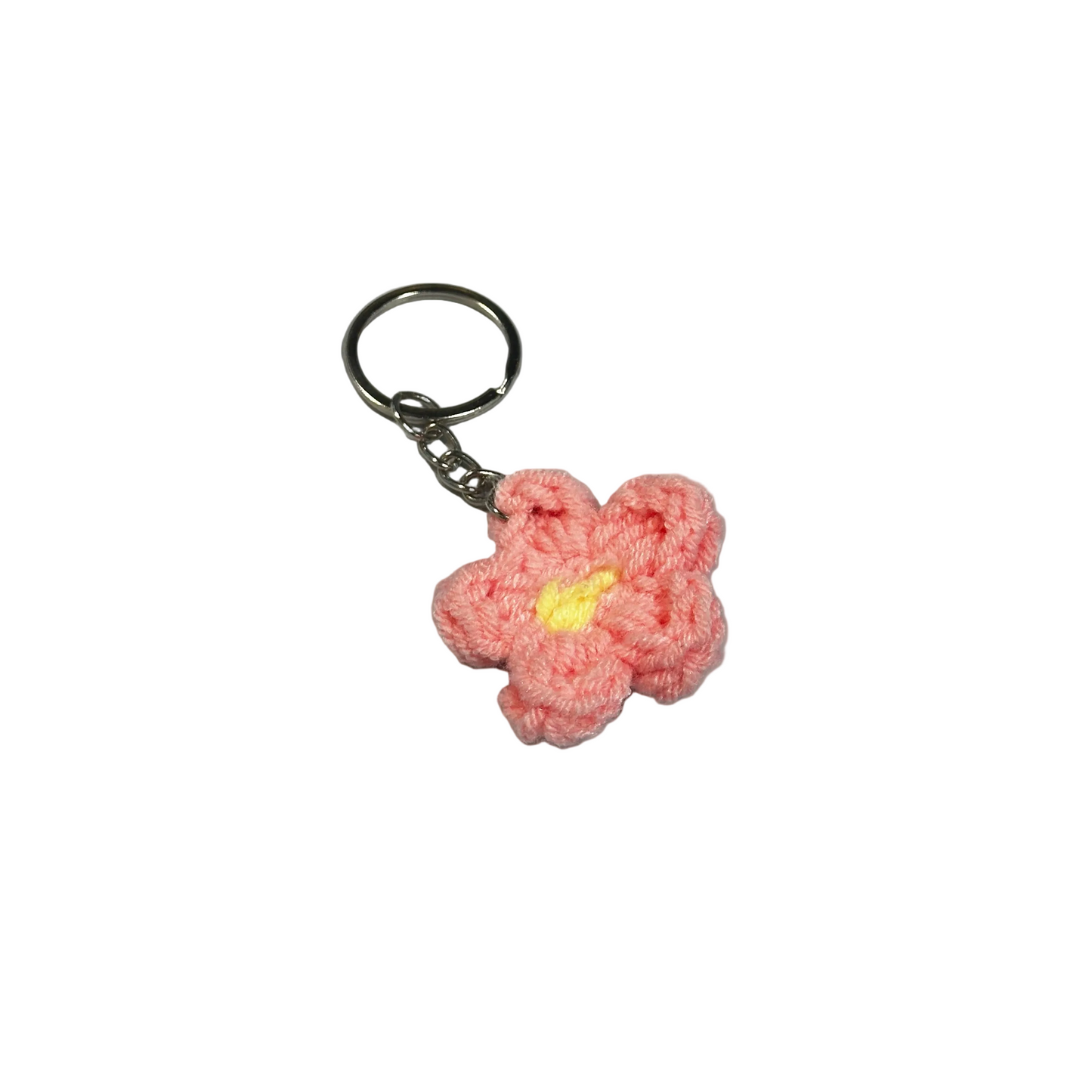 Keychain: Crochet flowers