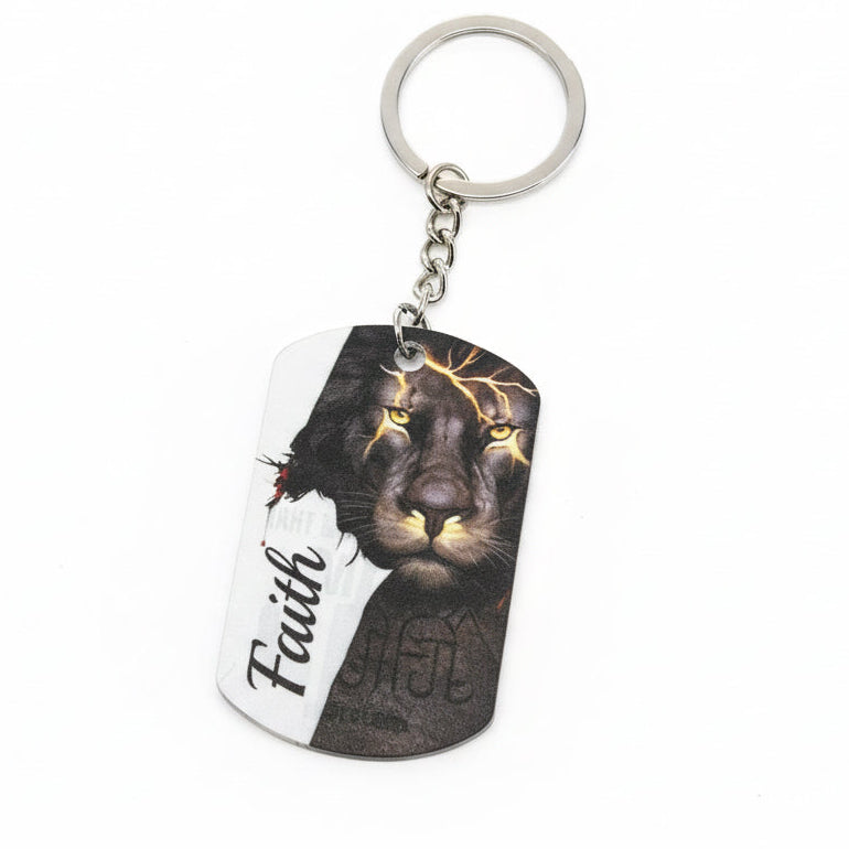 Keychain: Faith Tag With Scripture