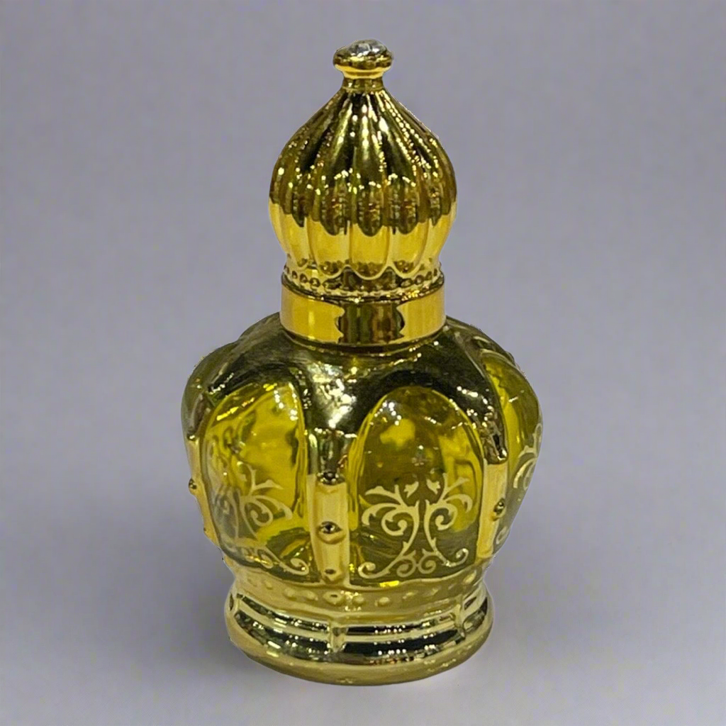 Gold jeweled and crown mini healing oil