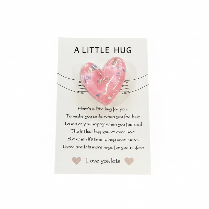 Heart Pocket Hug Cards With Encouragement Messages