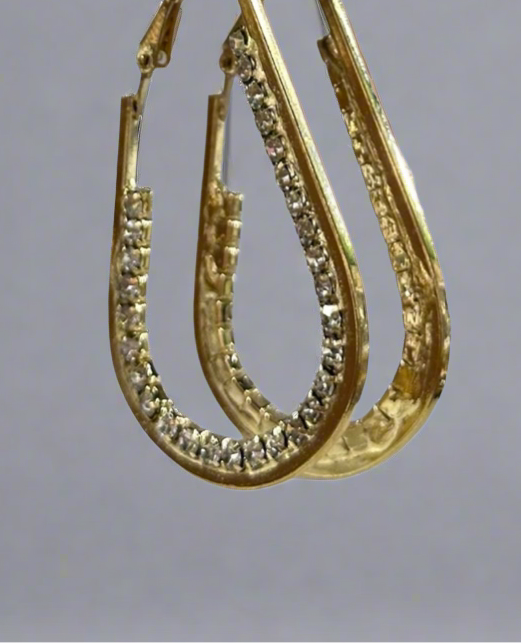 Gold Diamond Hoop