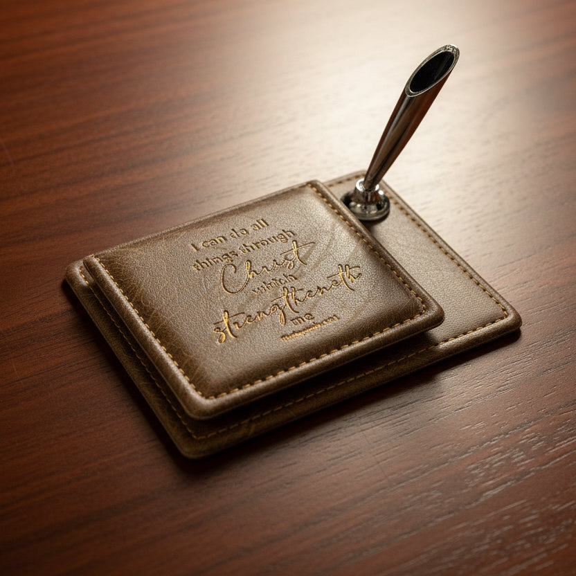 Note Pad: Bible Verses & Pen Holder