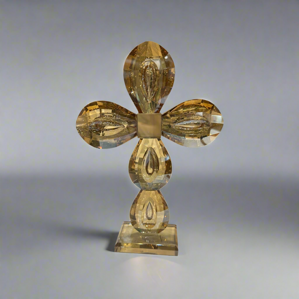 Glass Gold Cross