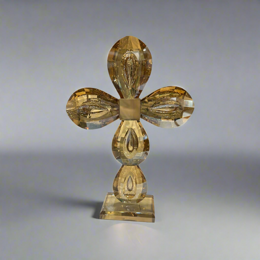 Glass Gold Cross