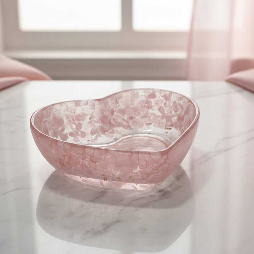 Heart Stone Resin Bowl