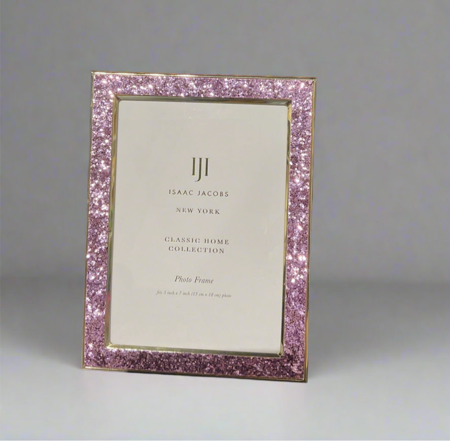 Purple glitter frame