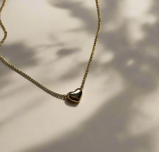 Gold heart necklace