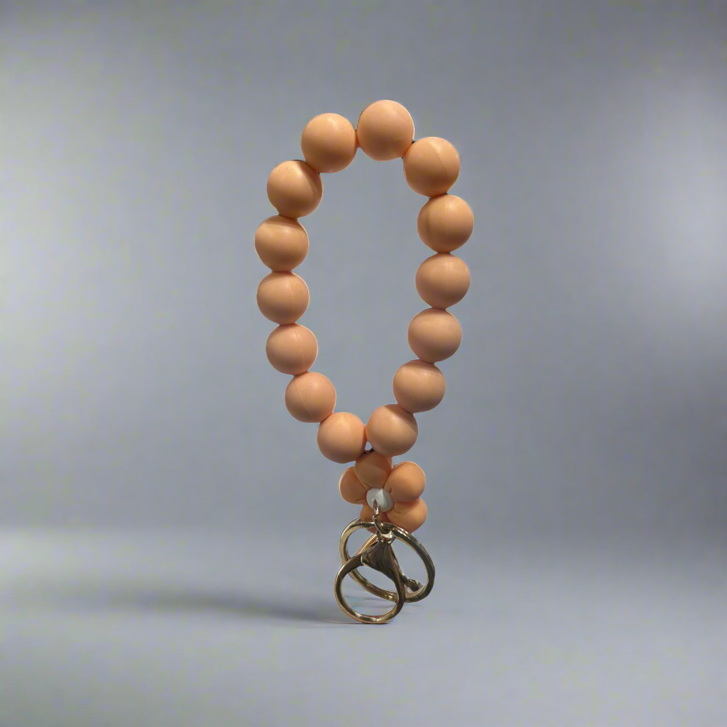 Flower Beaded Keychain