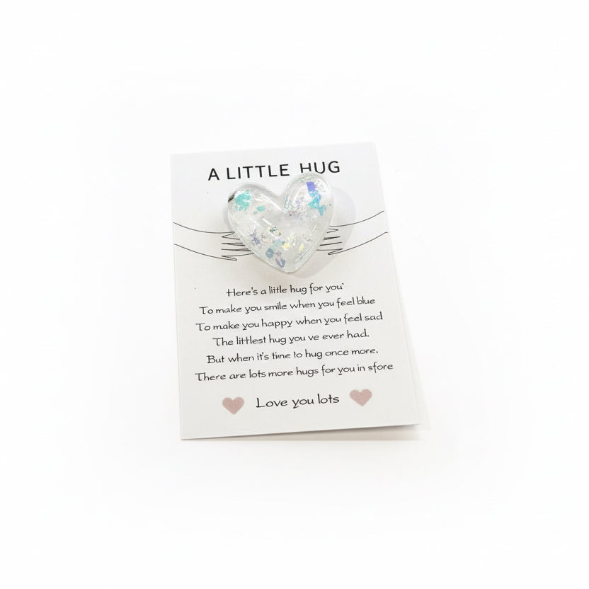 Heart Pocket Hug Cards With Encouragement Messages