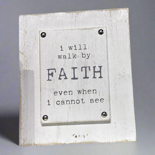 “I Will Walk By Faith” Wall Decor