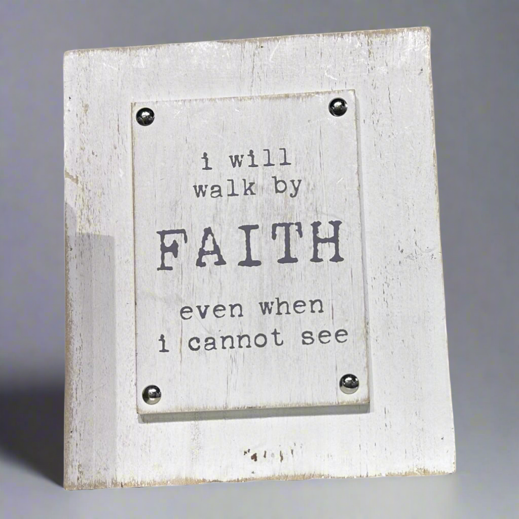“I Will Walk By Faith” Wall Decor