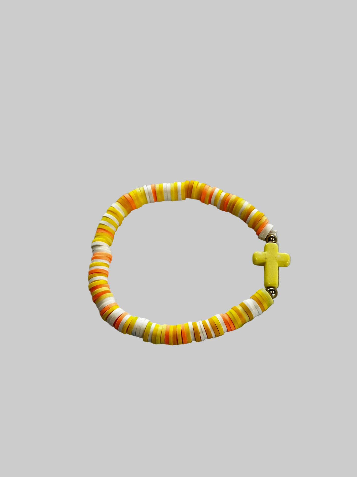Bracelet: colorful beaded cross