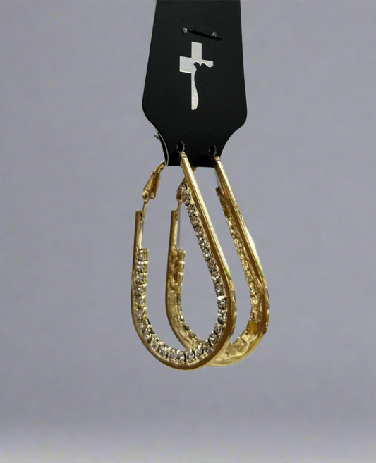 Gold Diamond Hoop