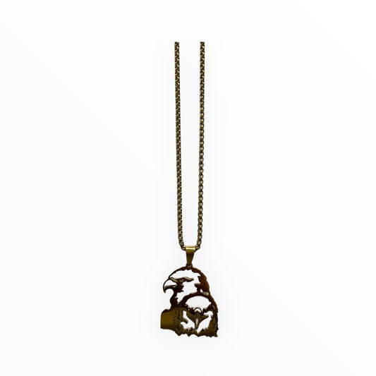 Men’s Gold Flat Eagle Head