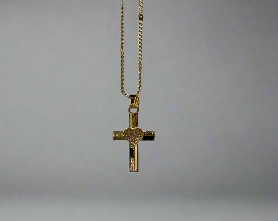Heart Cross Necklace