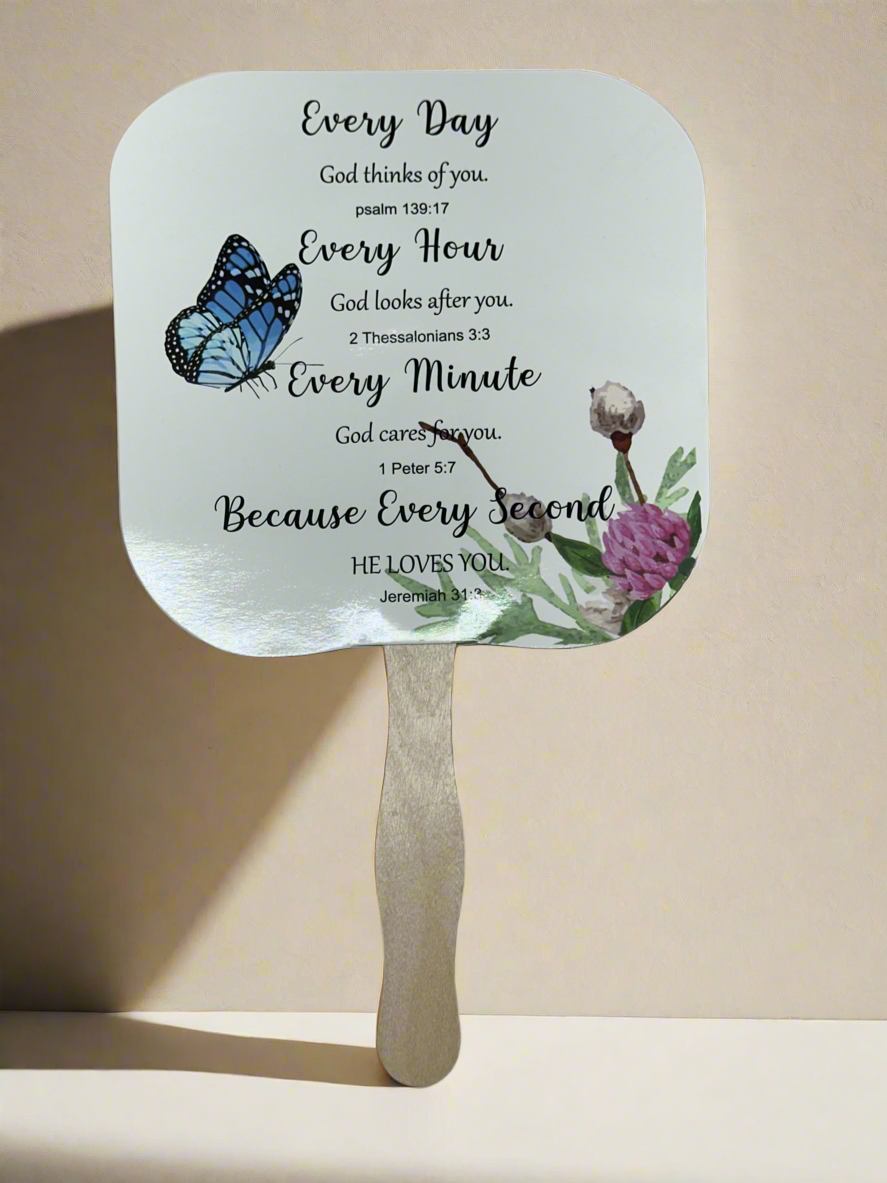 Scripture hand fans