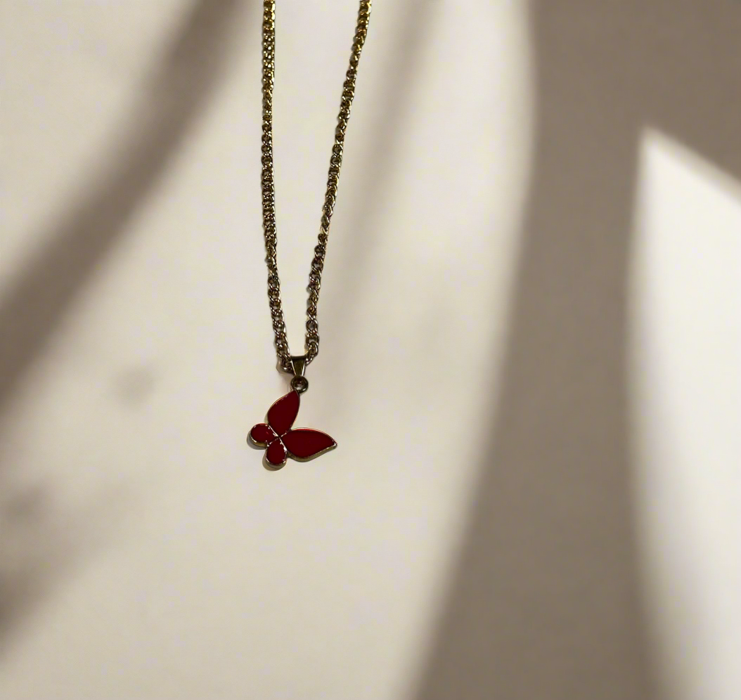 Color Butterfly Necklace