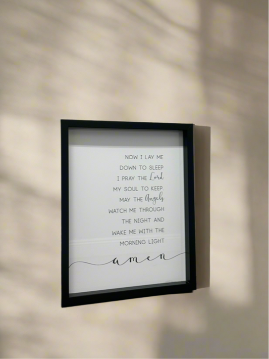 Now I lay me down to sleep wall decor