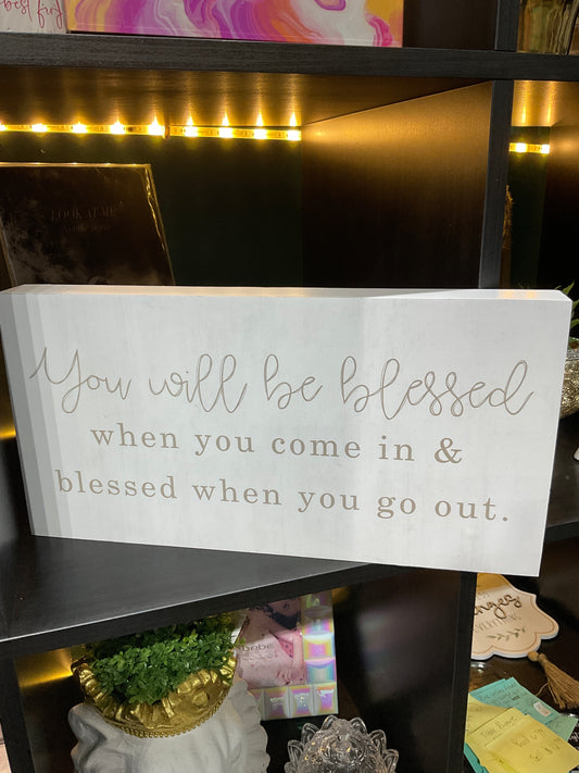 White wood frame you will be blessed
