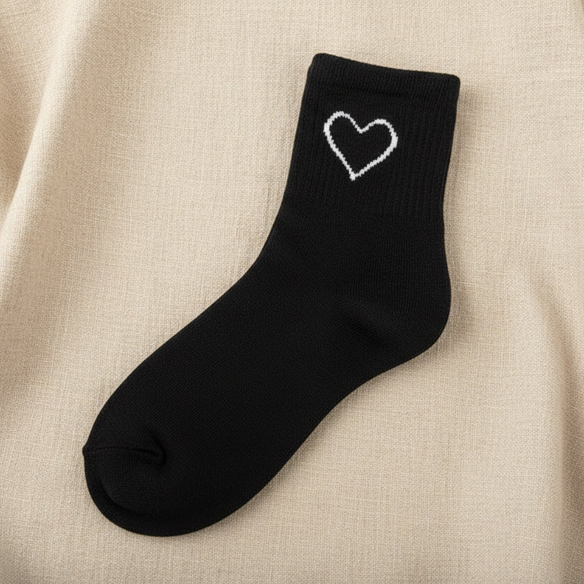 Socks: Heart design