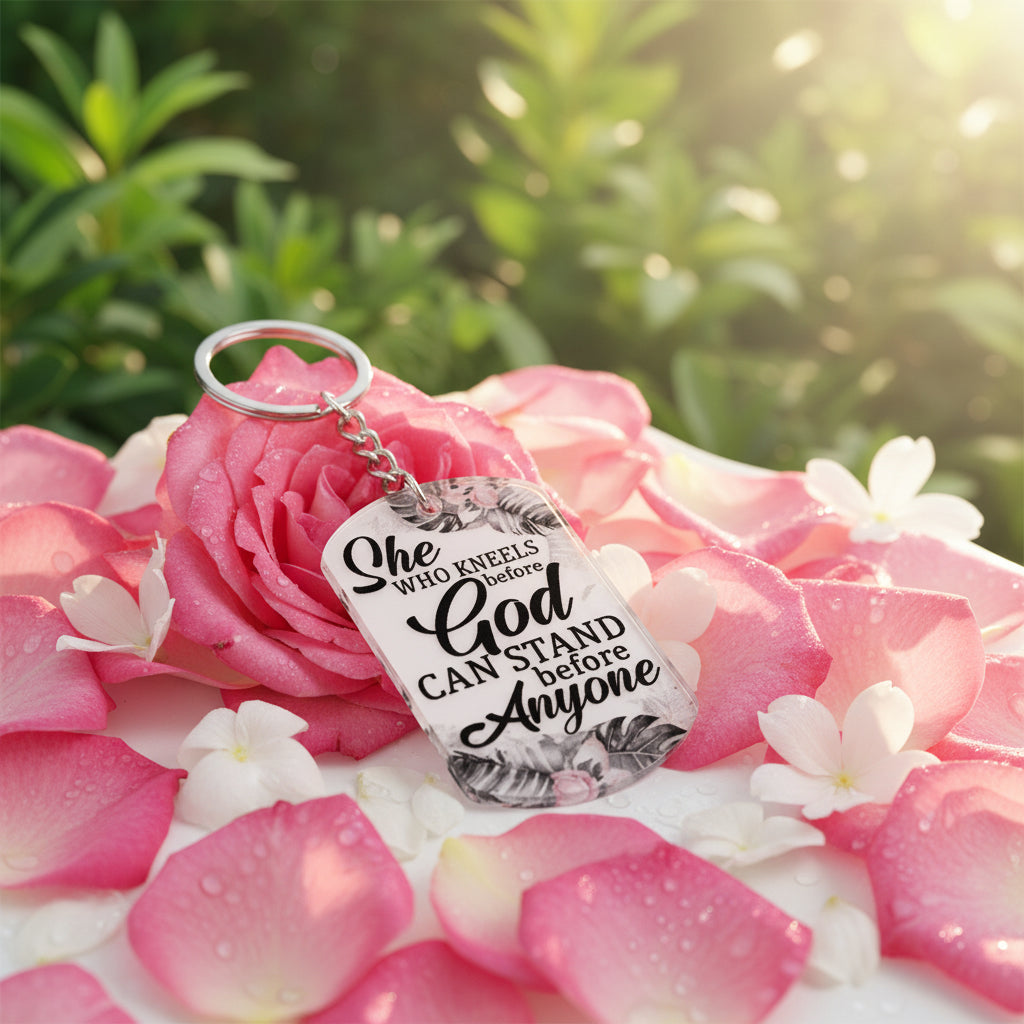 Keychain: Faith Tag With Scripture