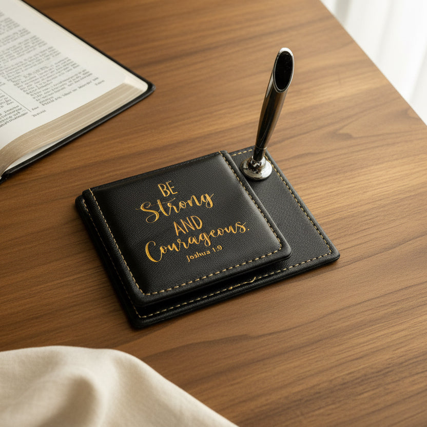 Note Pad: Bible Verses & Pen Holder