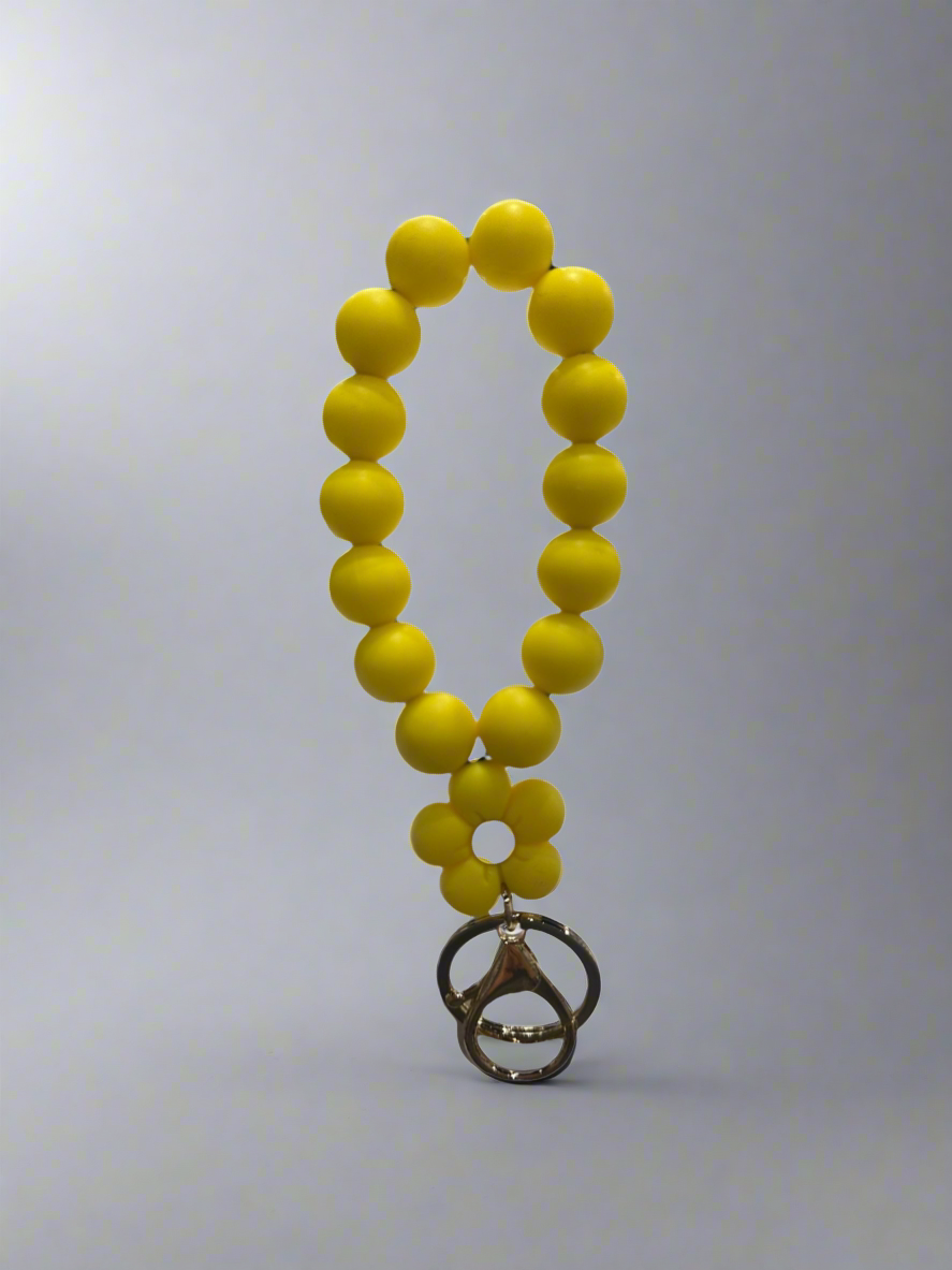 Flower Beaded Keychain