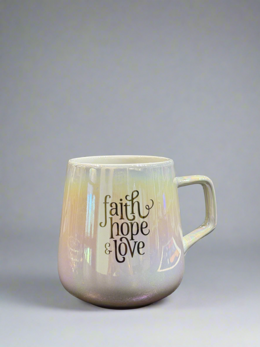 Mug:  faith, hope, love