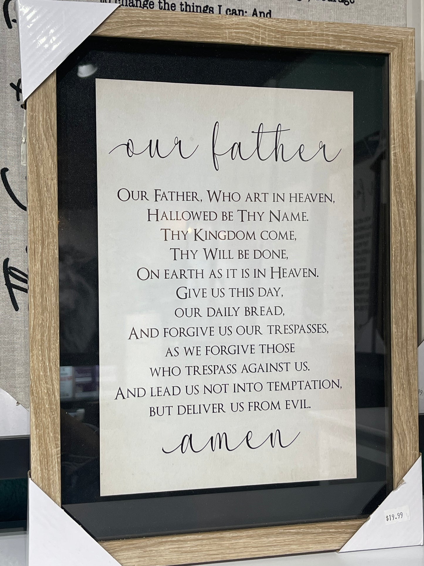 “Our father prayer” wall decor