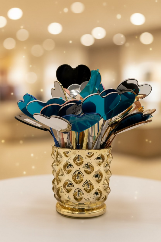 Heart Metallic eyelash mirror