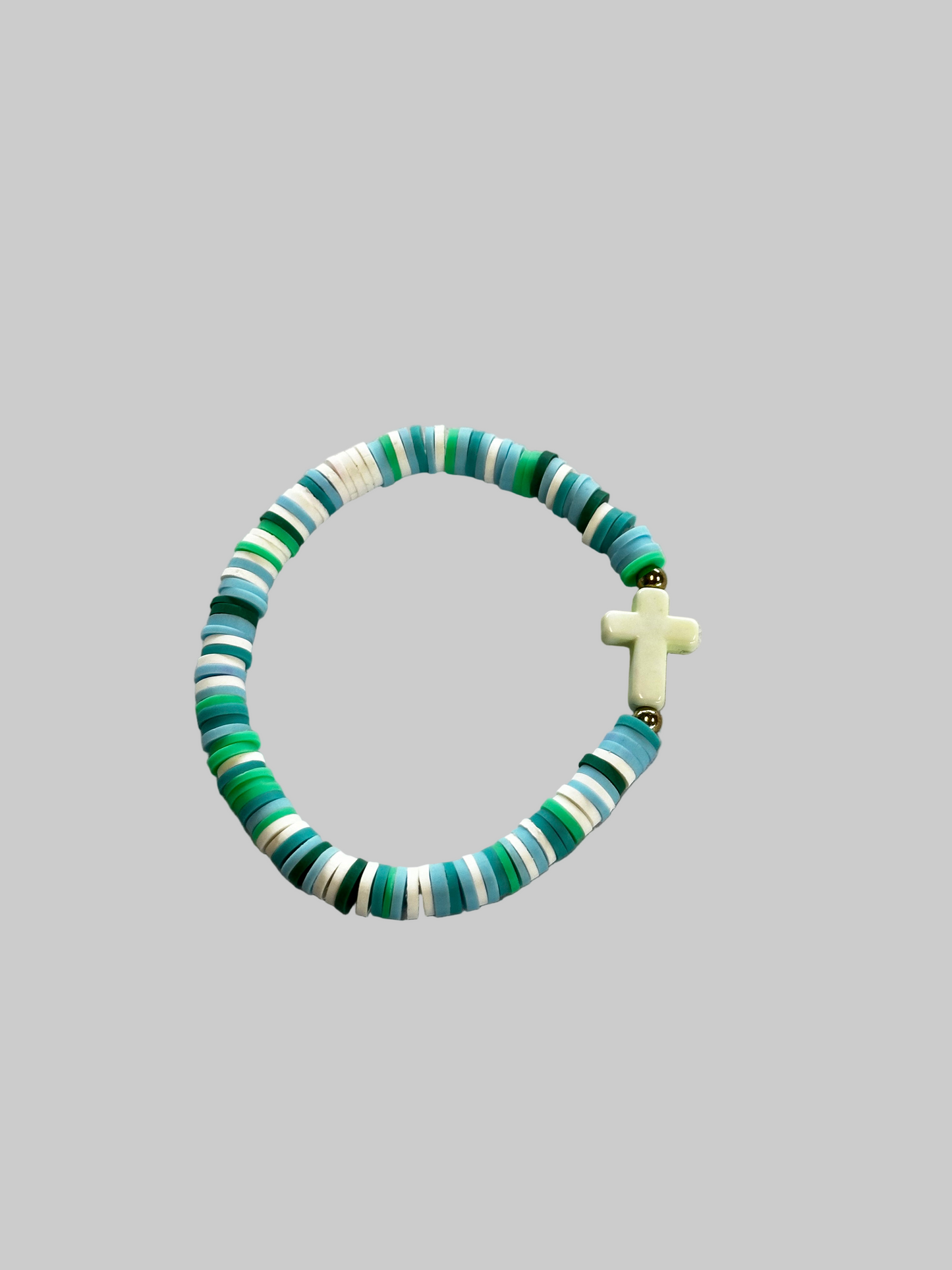 Bracelet: colorful beaded cross