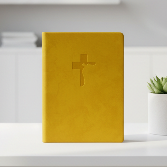 Notebook:  Large Leather Faith Logo