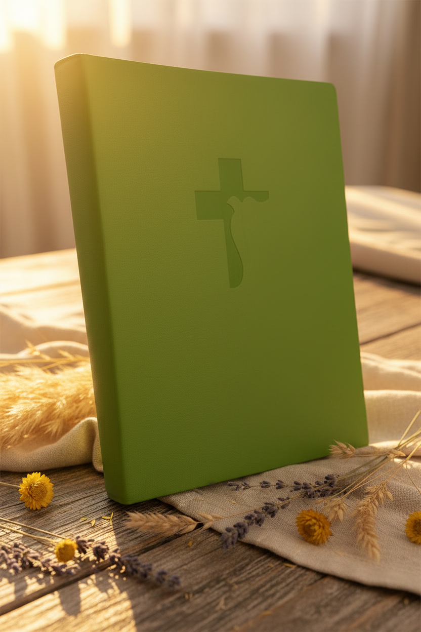 Notebook:  Large Leather Faith Logo