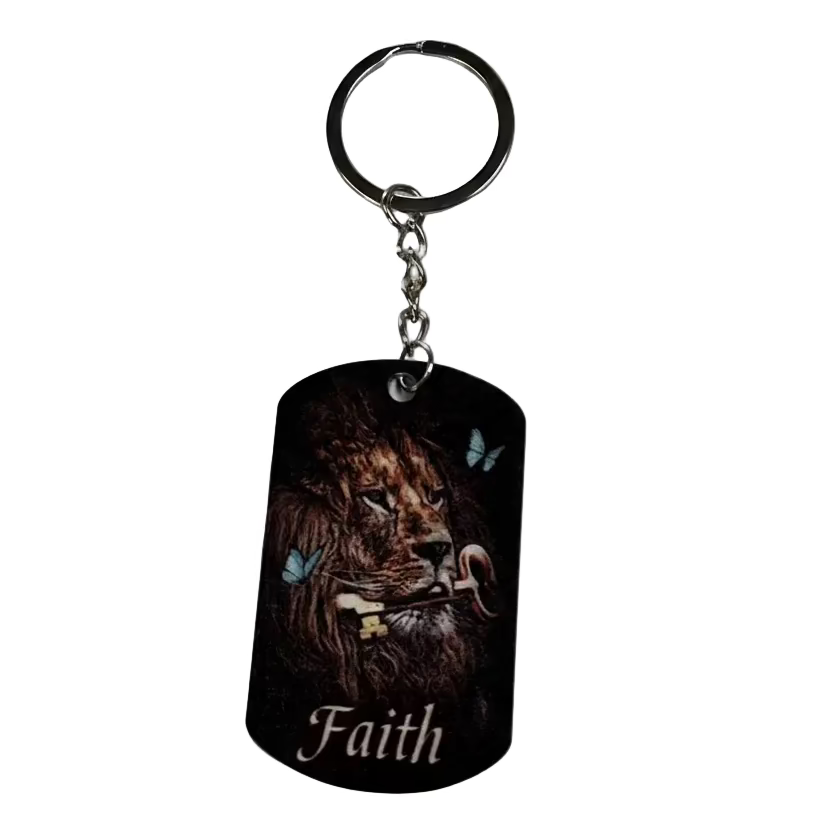 Keychain: Faith Tag With Scripture
