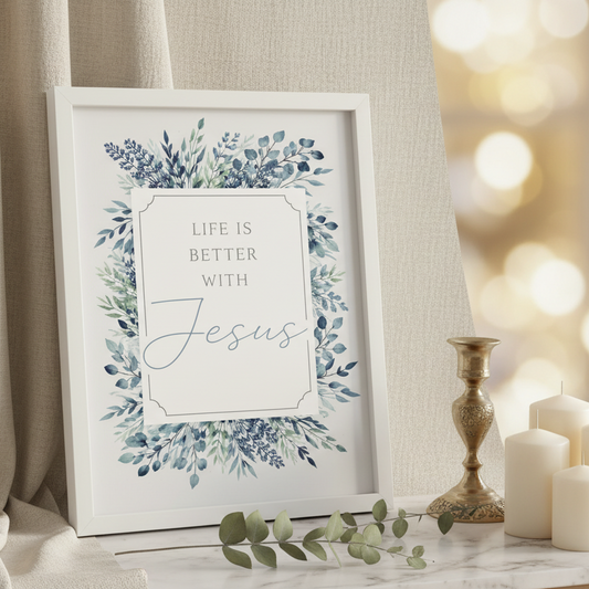 Wall Art: “ life is Better with Jesus”