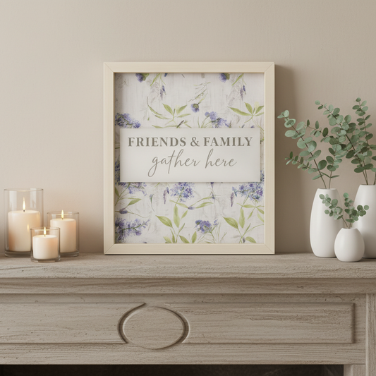 Wall Art: “ Friends & Family Gather Here”