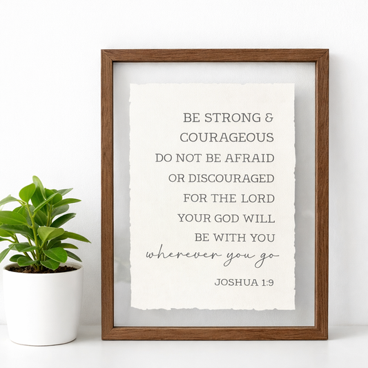Wall Art: Be strong & Courageous Do not be afraid or…