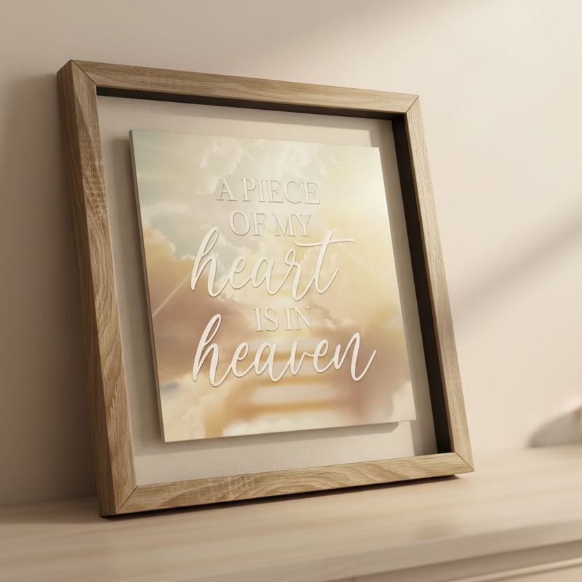 Wall Decor: “A Piece of My Heart Is In Heaven”