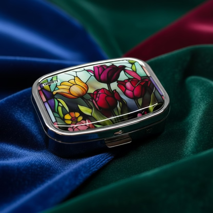 Silver Pill container